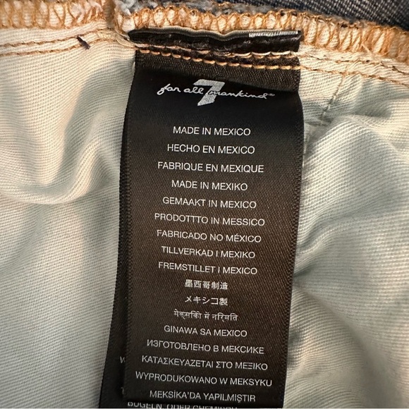 7 For All Mankind Men’s Blue Relaxed Jeans with Distressed Details Size 36 - Picture 16 of 16